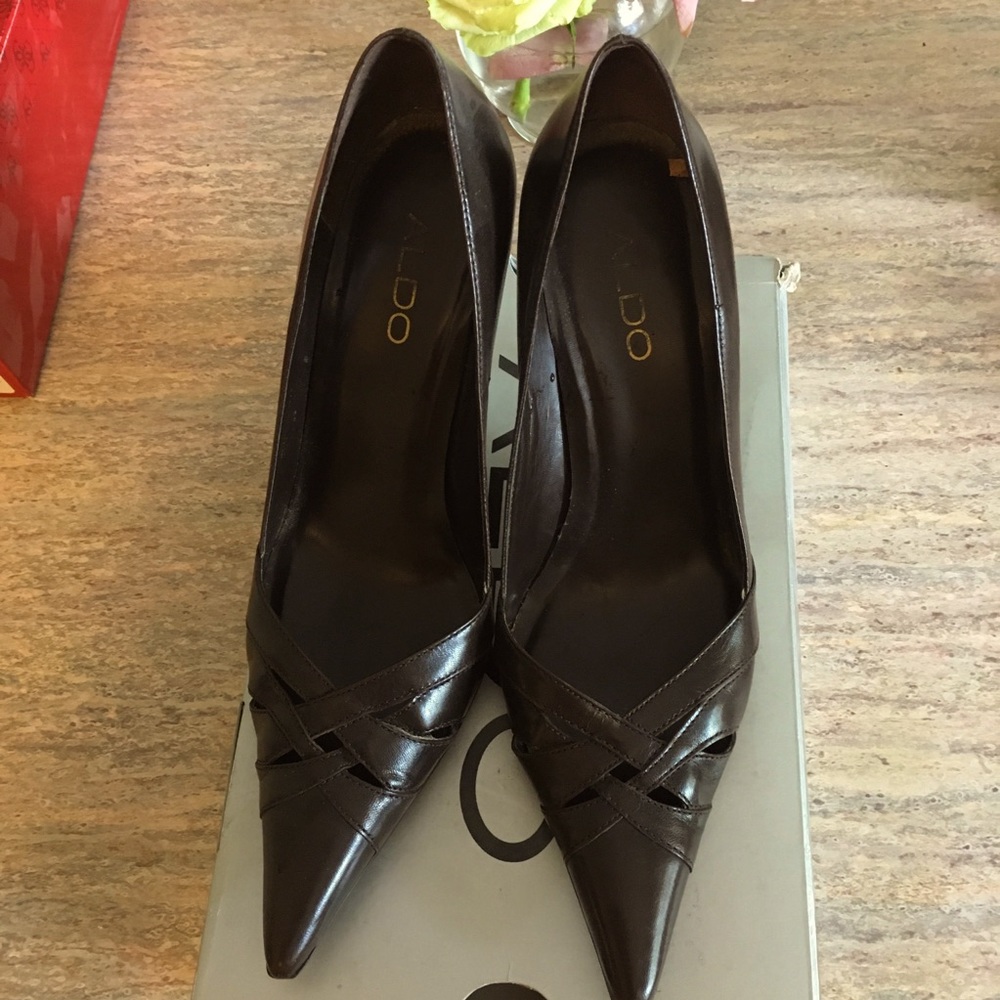 Aldo Chocolate brown stilettos- size 39